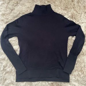 ZARA Women Navy Blue Turtleneck Lightweight Sweater Small S